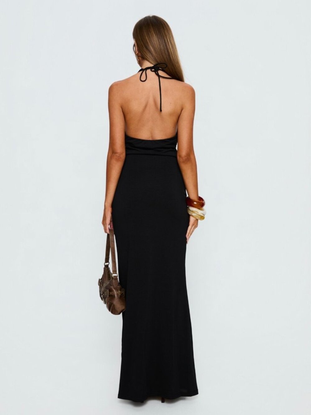 Princess Polly black cut out halter dress size 2 NWT - Picture 2 of 4
